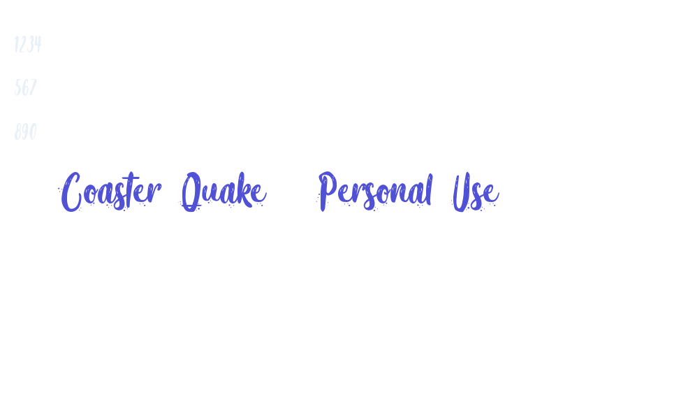 Coaster Quake – Personal Use-font-download