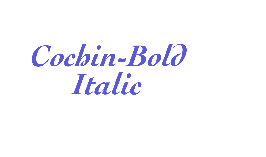 Cochin-Bold Italic Font