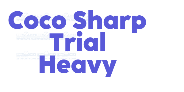 Coco Sharp Trial Heavy font