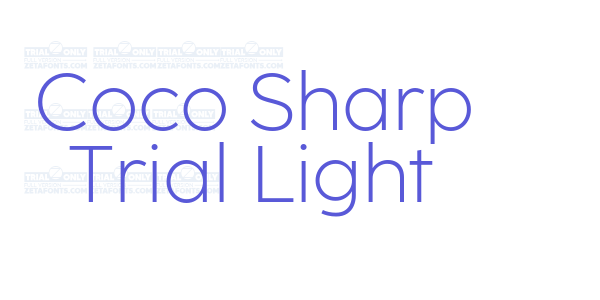 Coco Sharp Trial Light font