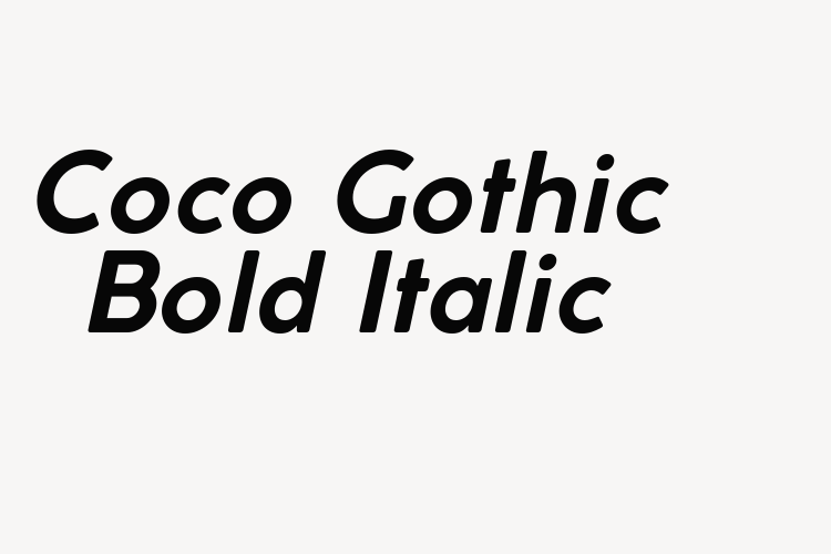 Coco Gothic Bold Italic font download