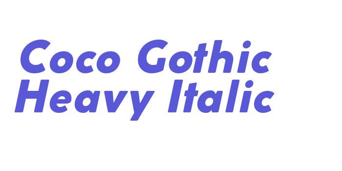 Coco Gothic Heavy Italic Font Download