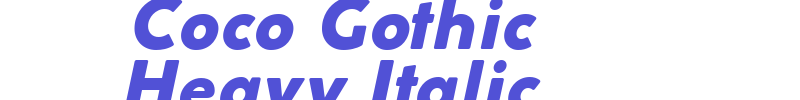 Coco Gothic Heavy Italic