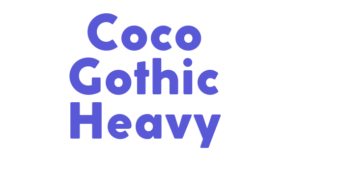 Coco Gothic Heavy Font