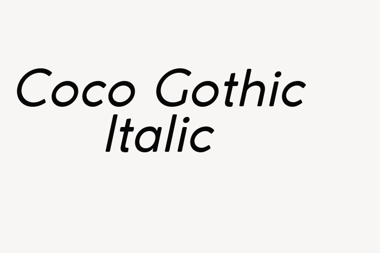 Coco Gothic Italic font download