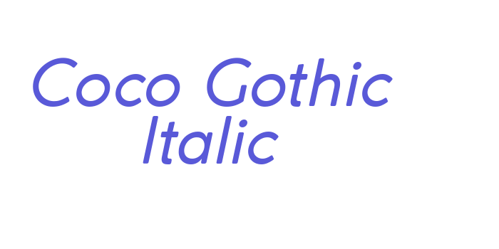 Coco Gothic Italic Font Download