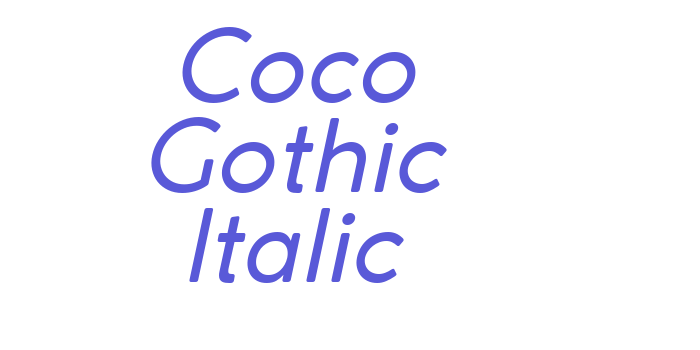 Coco Gothic Italic Font