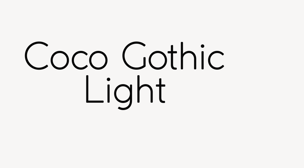 Coco Gothic Light font download