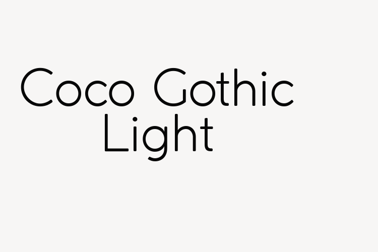 Coco Gothic Light font download