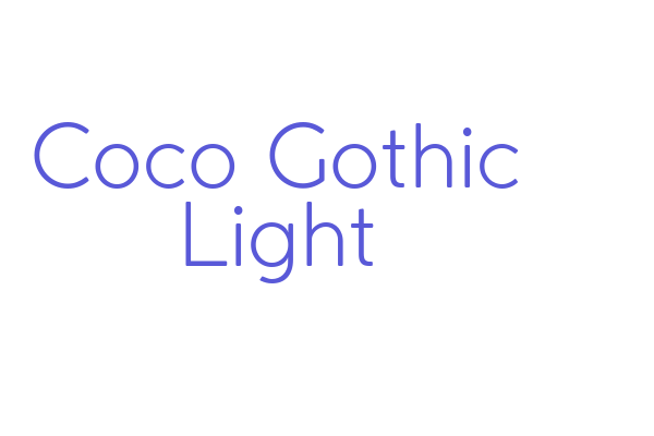 Coco Gothic Light Font