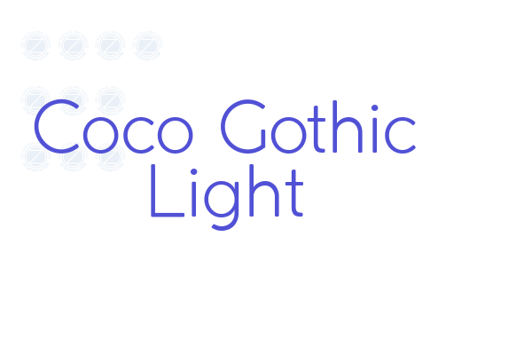 Coco Gothic Light Font Download