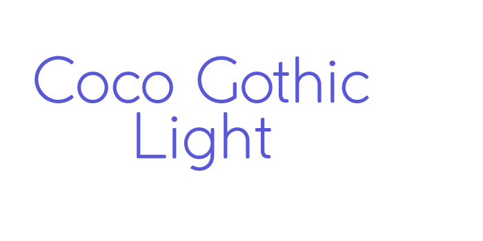 Coco Gothic Light Font Download