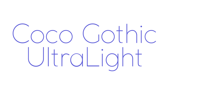 Coco Gothic UltraLight Font Download