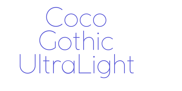 Coco Gothic UltraLight Font