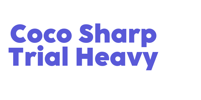 Download Coco Sharp Trial Heavy Font