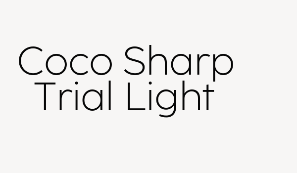 Coco Sharp Trial Light Font