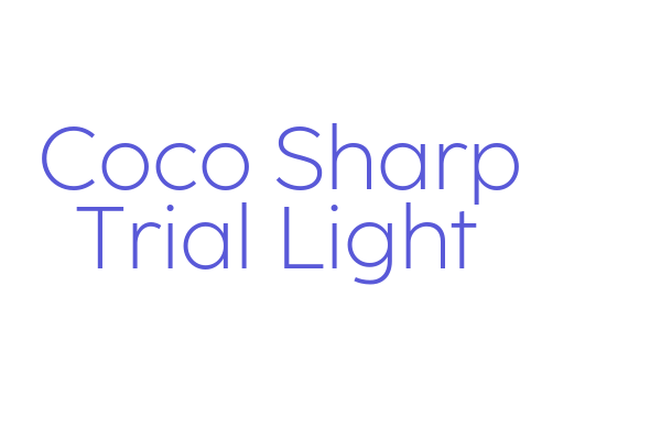 Coco Sharp Trial Light Font