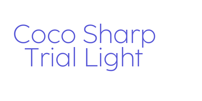 Coco Sharp Trial Light Font Download