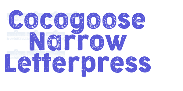 Cocogoose Narrow Letterpress font free