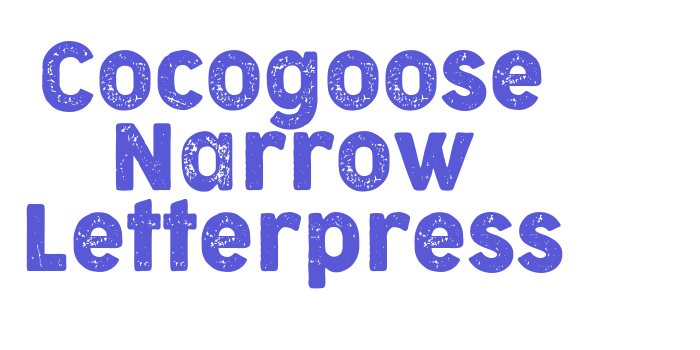 Cocogoose Narrow Letterpress Font Download