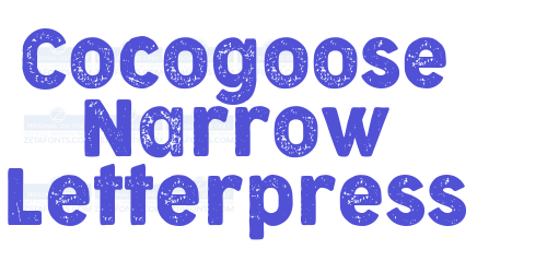 Cocogoose Narrow Letterpress-font-download