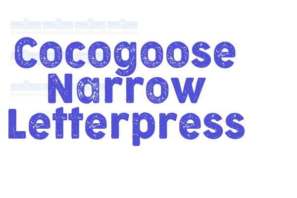 Cocogoose Narrow Letterpress