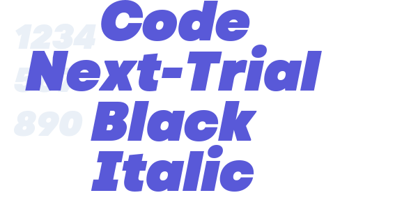 Code Next-Trial Black Italic font free