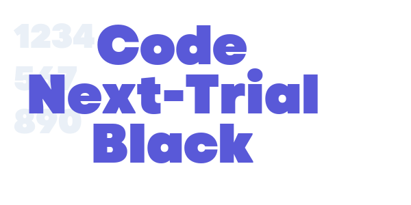 Code Next-Trial Black font free