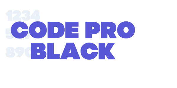 Code Pro Black font free