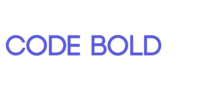 Code-Bold Font