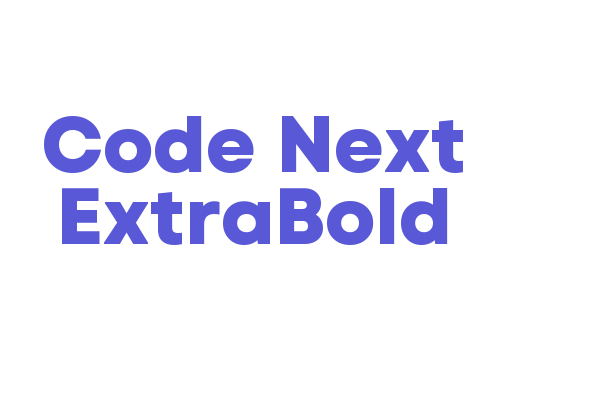 Code Next ExtraBold Font