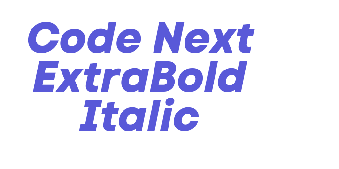 Code Next ExtraBold Italic Font Download