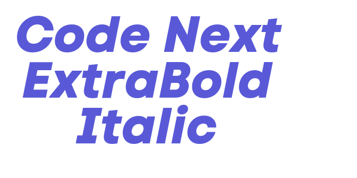 Code Next ExtraBold Italic Font