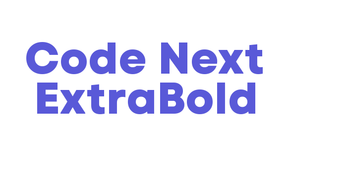 Code Next ExtraBold Font Download