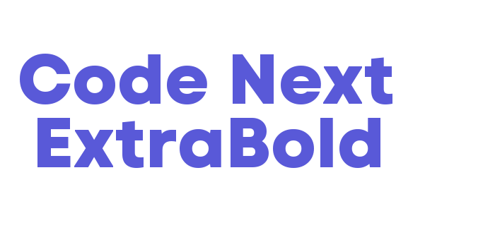 Code Next ExtraBold Font