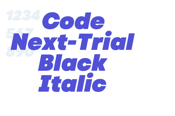 Code Next-Trial Black Italic
