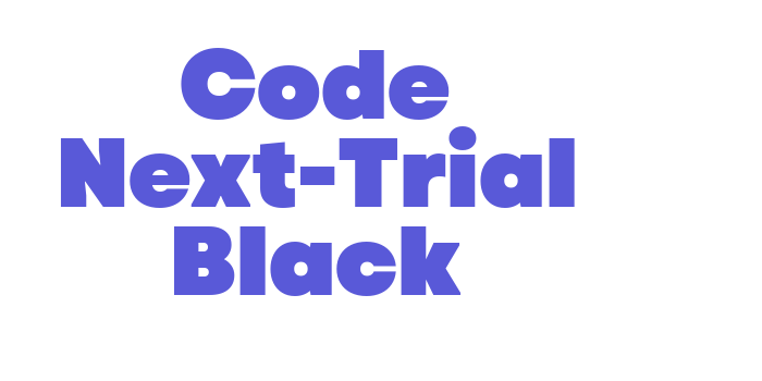 Code Next-Trial Black Font Download