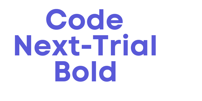 Code Next-Trial Bold Font