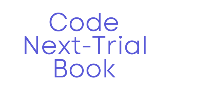 Code Next-Trial Book Font Download