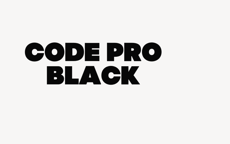 Code Pro Black Font