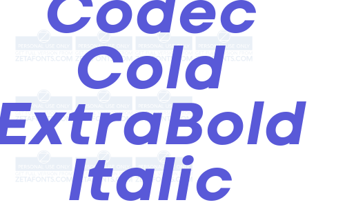 Codec Cold ExtraBold Italic Font