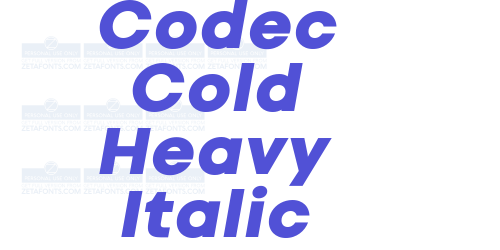 Codec Cold Heavy Italic-font-download