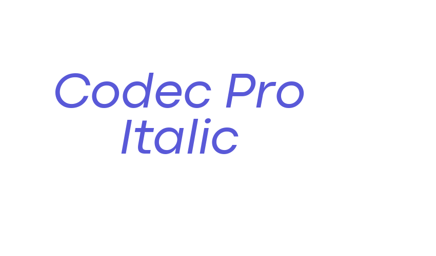 Codec Pro Italic Font