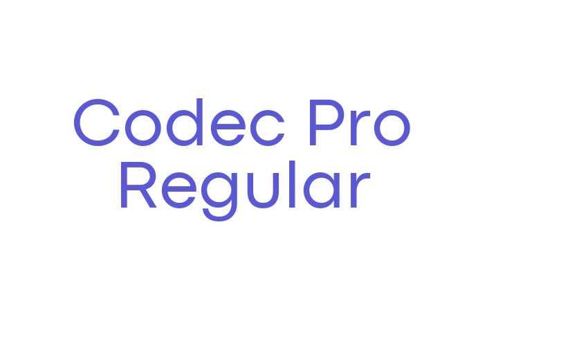 Codec Pro Regular Font