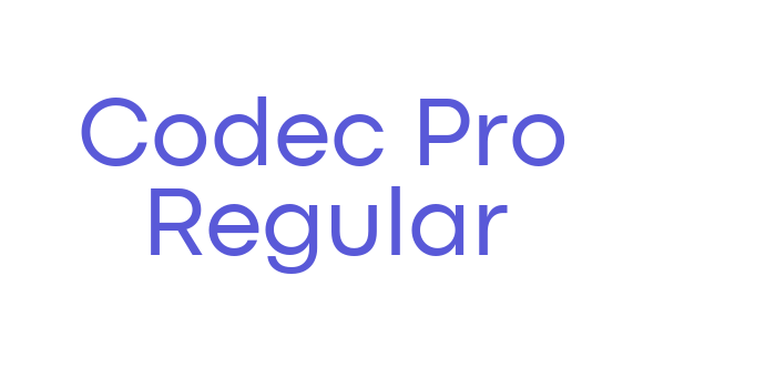 Codec Pro Regular Font Download