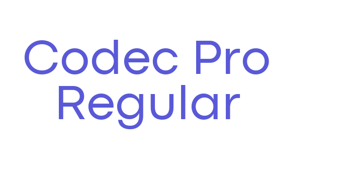 Codec Pro Regular Font