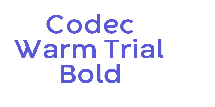 Codec Warm Trial Bold Font Download