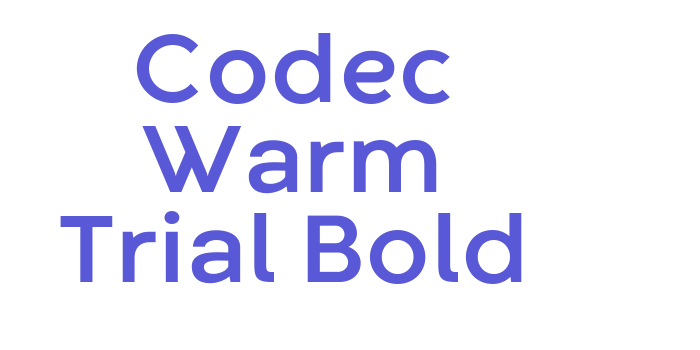 Codec Warm Trial Bold Font