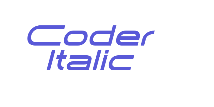 Coder Italic Font Download