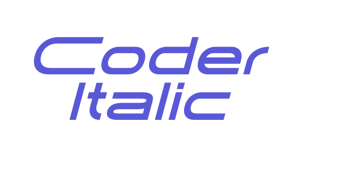 Coder Italic Font